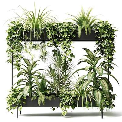 现代盆栽绿植盒 绿植隔断-1